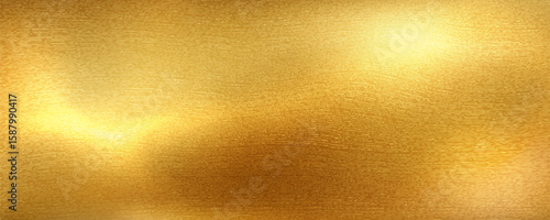 Smooth gold foil background with glossy metallic sheen - flowing golden gradient texture, silky reflective surface and amber tone for luxury branding, premium packaging or elegant certificate design.