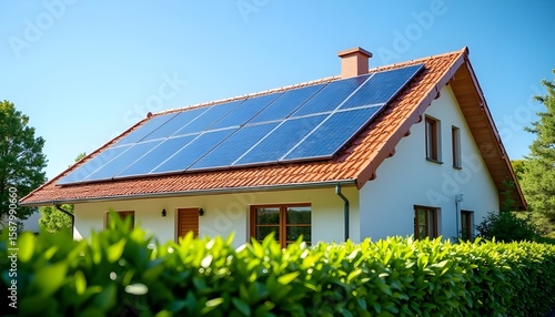 solar panels on a roof