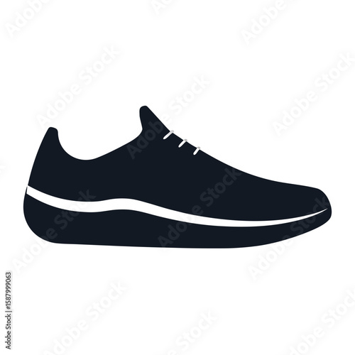 A minimalist silhouette of a shoe, representing fashion, travel, and footwear.