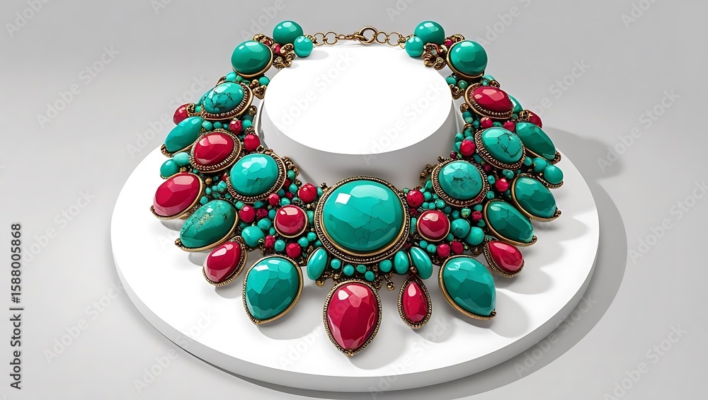 Bold Multicolored Statement Necklace – Ultra-Clean Isolated PNG (8K) Bold Multicolored Statement Necklace – Ultra-Clean Isolated PNG (8K)