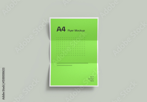 A4 Folded Flyer Mockup