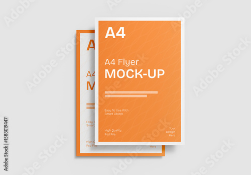 A4 Flyer Paper Mockup Set