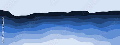 Abstract gradient blue soil layered background