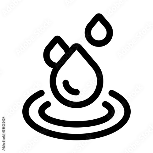Water Drop Line Icon. Single icon, line vector icon