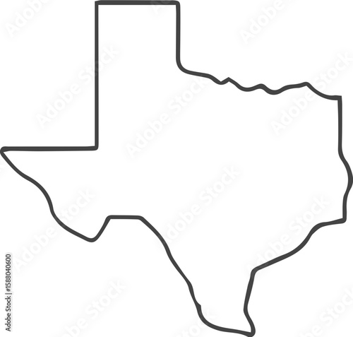 Texas Map Outline  Drawing  Svg