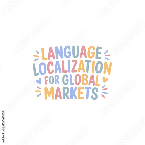 Global Market Language Localization Sticker