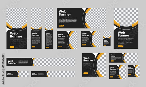 business advertising set design banner template.