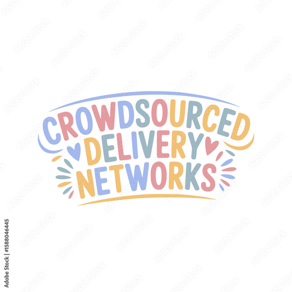 Fototapeta premium Crowdsourced Delivery Network Design
