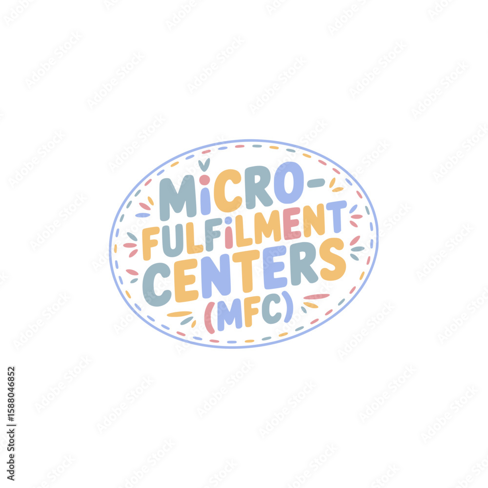 Naklejka premium Micro-Fulfillment Centers (MFC) Logo Design