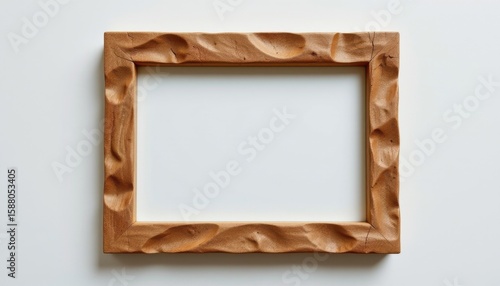 a high resolution, ultra sharp isolated mirror frame made from plant based resin, placed on a pure white background with little to no shadow