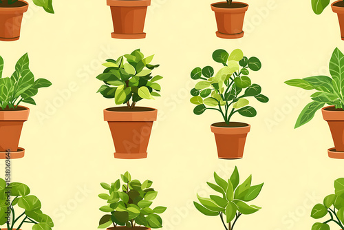 Wallpaper Mural Cushion Spurge Minimalist seamless pattern background vector Torontodigital.ca