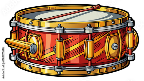music drum on isolated white background