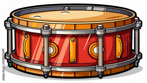 music drum on isolated white background