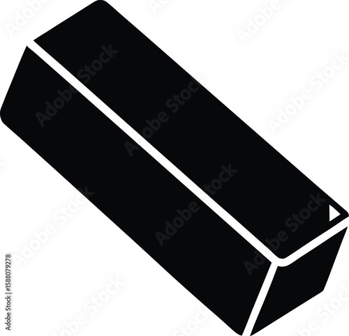 Minimal Eraser Icon Silhouette Vector Illustration