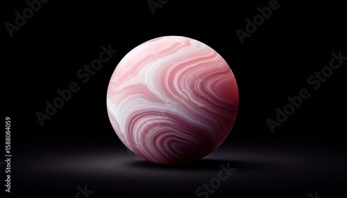 Pink Onyx — Translucent pink with white banding delicate and l