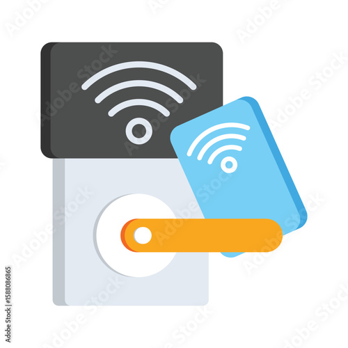 Premium 2d icon of wireless key access symbol