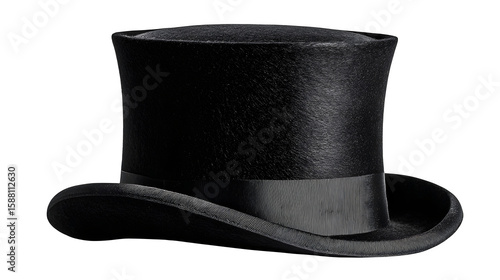 Black Top Hat, isolated on transparent background