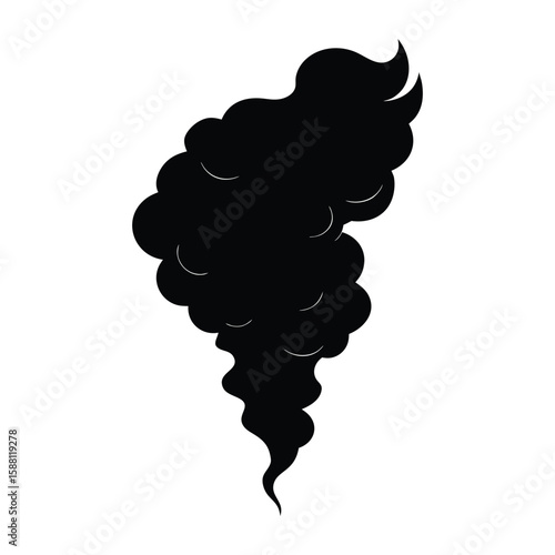 Black Smoke Silhouette Vector Illustration Graphic Design