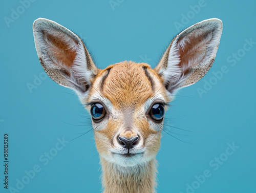 Portrait of a Dik-dik Antelope with Large Eyes