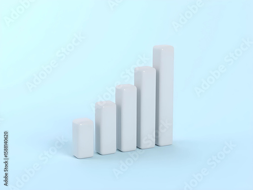 Free Download Modern 3D Business Profit Bar Chart - GFXLoad