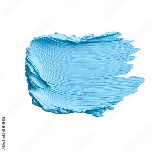 Brush stroke of textured light blue paint on a white background isolated on white background or transparent background png cut out 55278143 1