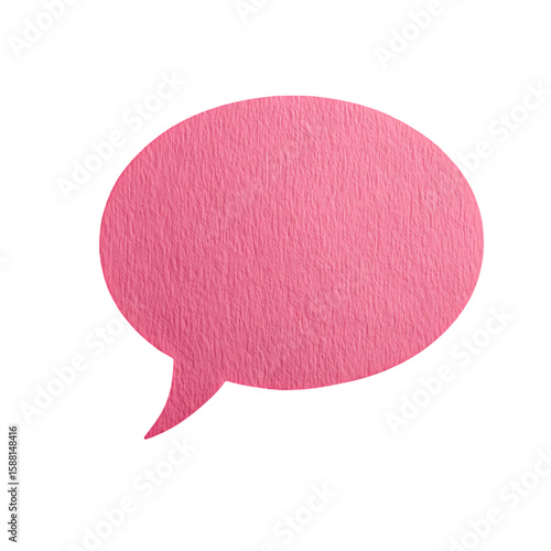 Speech bubble textured in vibrant pink isolated on white background or transparent background png cut out 38120271 2