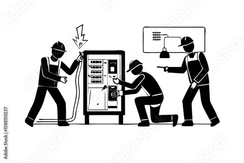 Stylized illustration of a vending machine with a hand inserting a product isolated on white background isolated on transparent background