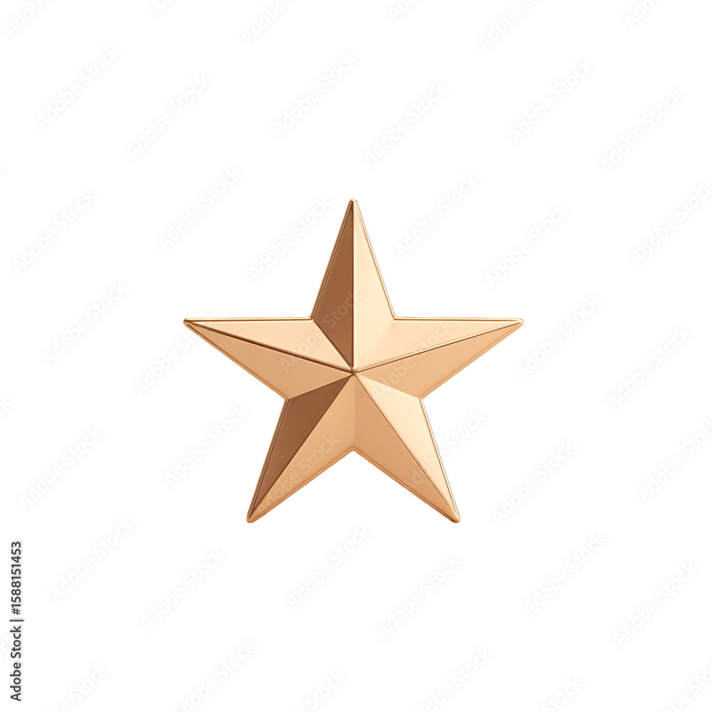 Obraz premium Gold 3D rendered star isolated on white background, a versatile element perfect for designs, illustrations, and various creative projects isolated on white background or transparent backgro 99864496 3