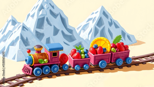 toy train in the snow