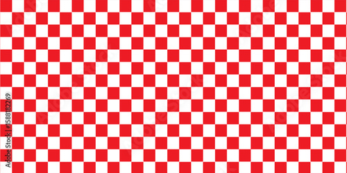 Textured red checkered tablecloth vector background isolated on white. vector eps 10