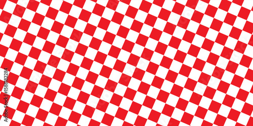 Textured red checkered tablecloth vector background isolated on white. vector eps 10