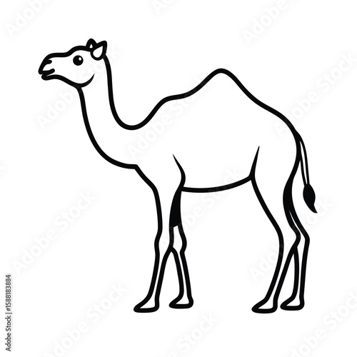camel silhouette vector illustration desert animal