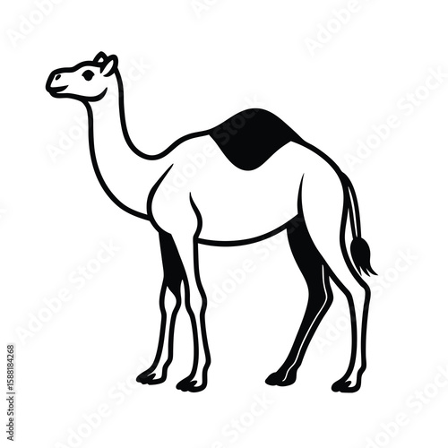 camel silhouette vector illustration desert animal