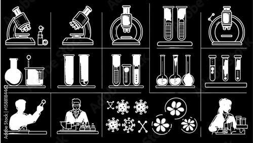 Set of restaurant icons in vector style, including food, wine glass symbols for business and design use
