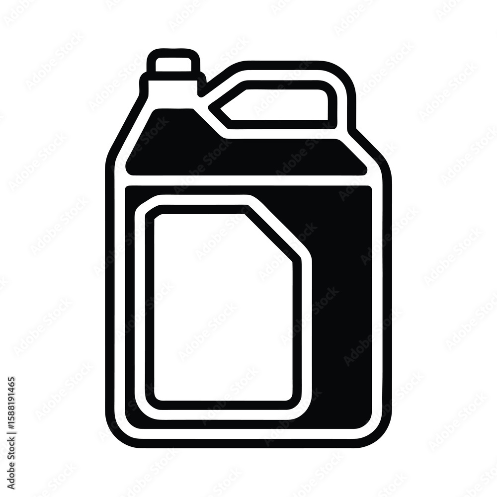 fuel can gasoline container black vector icon fuel can gasoline container black vector icon