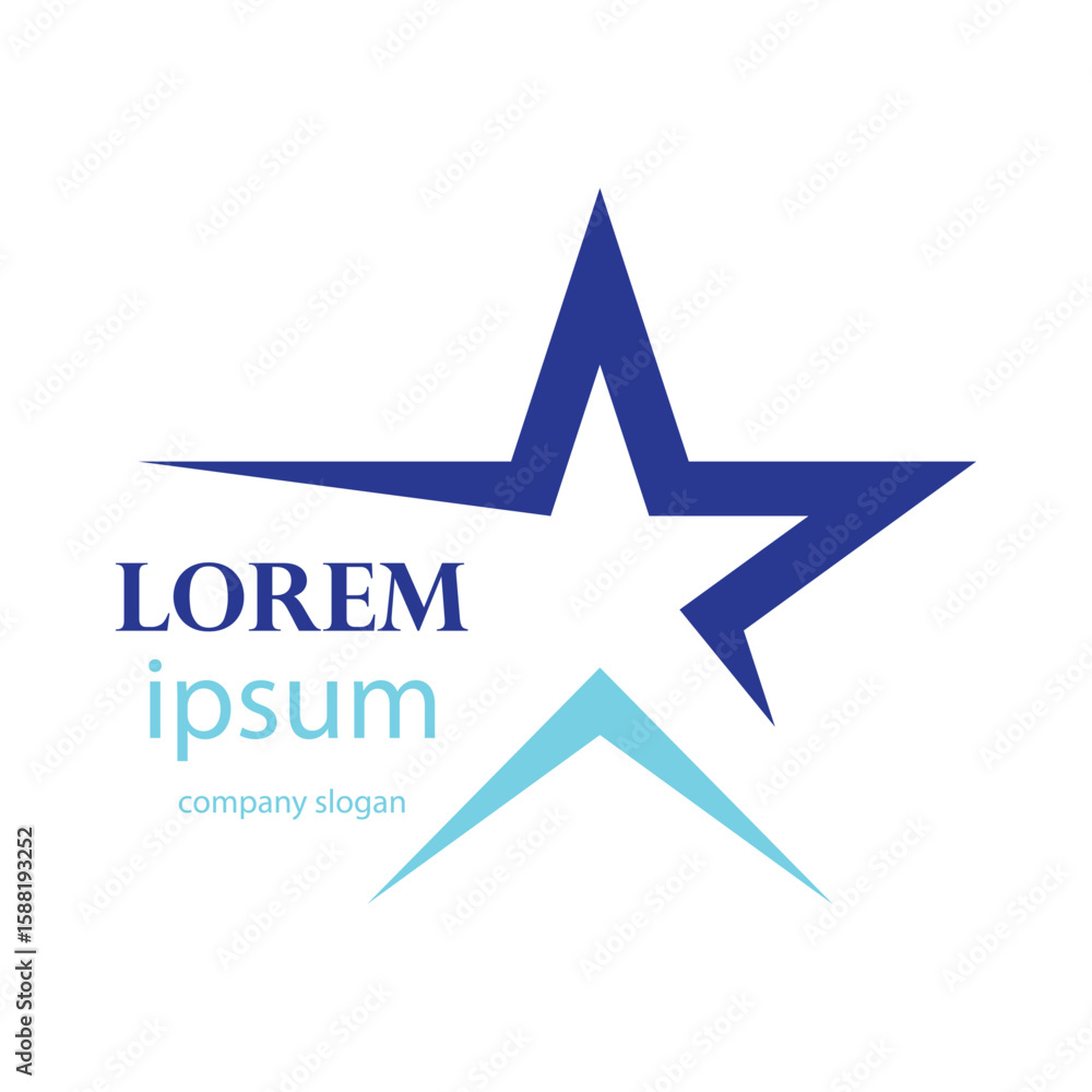 Obraz premium successful victory star logo design