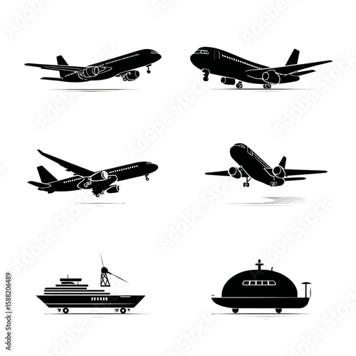 Air & Futuristic Transportation Icons