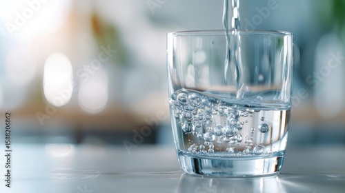 Wallpaper Mural A close-up view of coconut water creating ripples in a glass, the clear liquid reflecting light in a serene and calming pattern. Torontodigital.ca