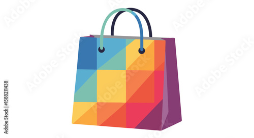 Wallpaper Mural Colorful Geometric Shopping Bag for Retail Sale and Gifts Torontodigital.ca