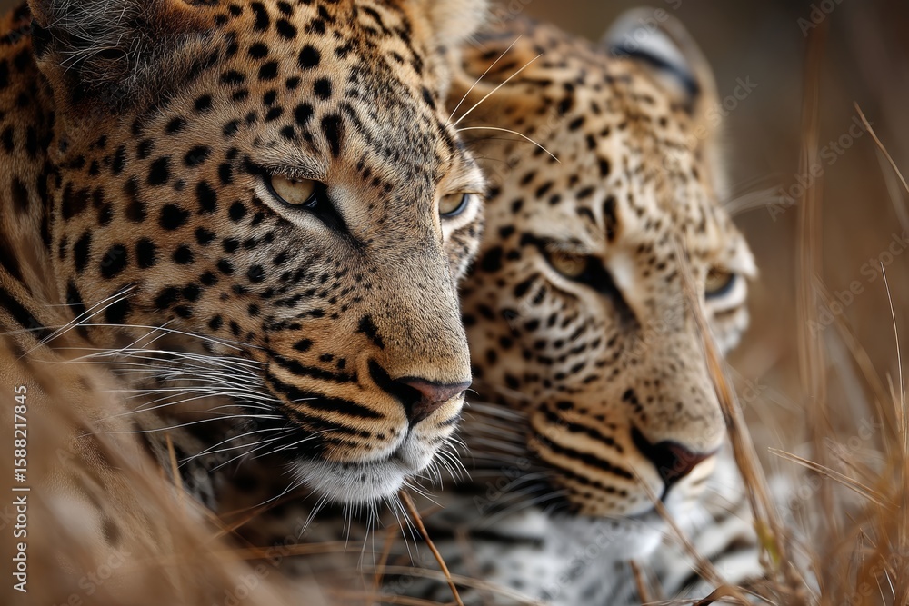 Obraz premium A leopard with its mate