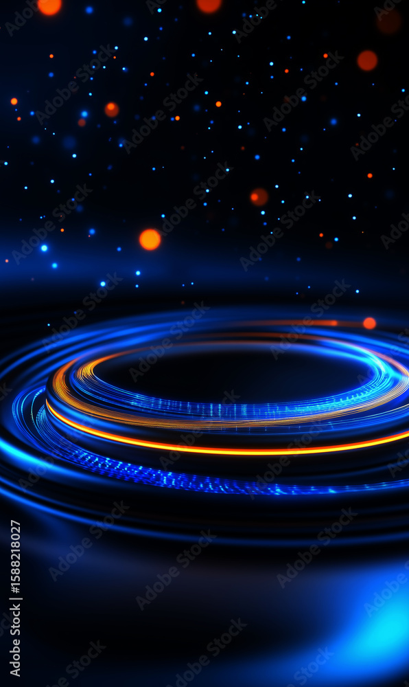 Naklejka premium The futuristic technological feel of flowing light