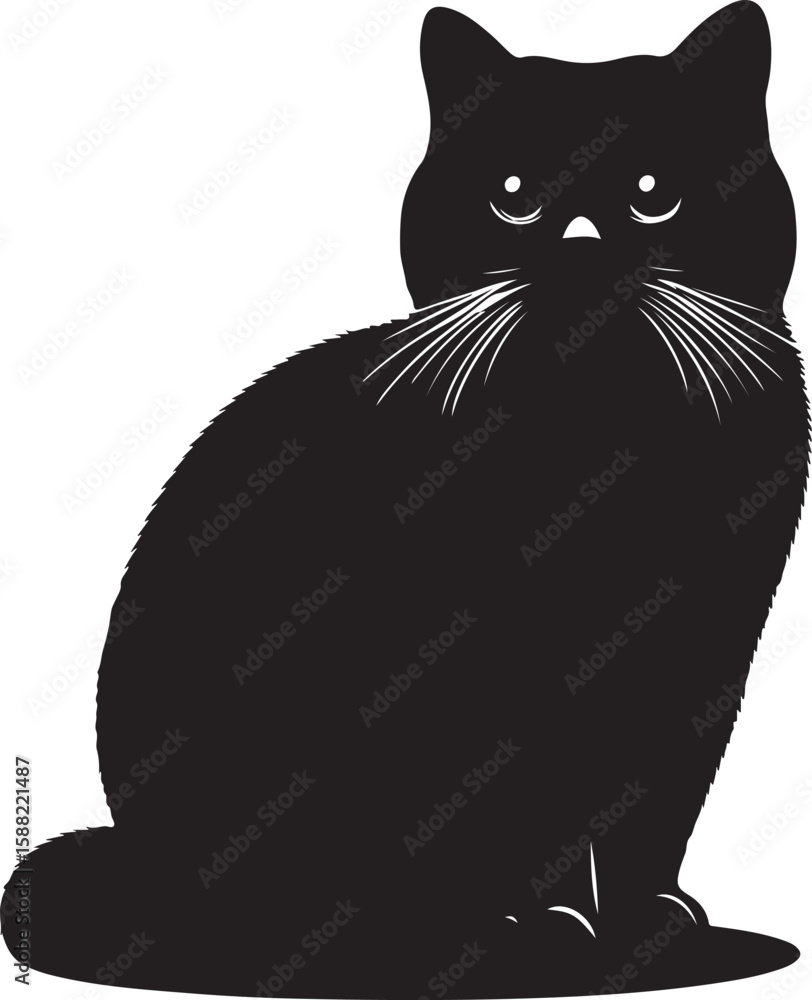 Obraz premium Cat Vector – High-Quality Animal Graphic