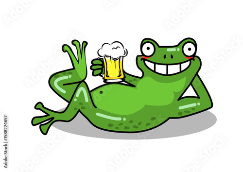 Illustration of a lazy frog