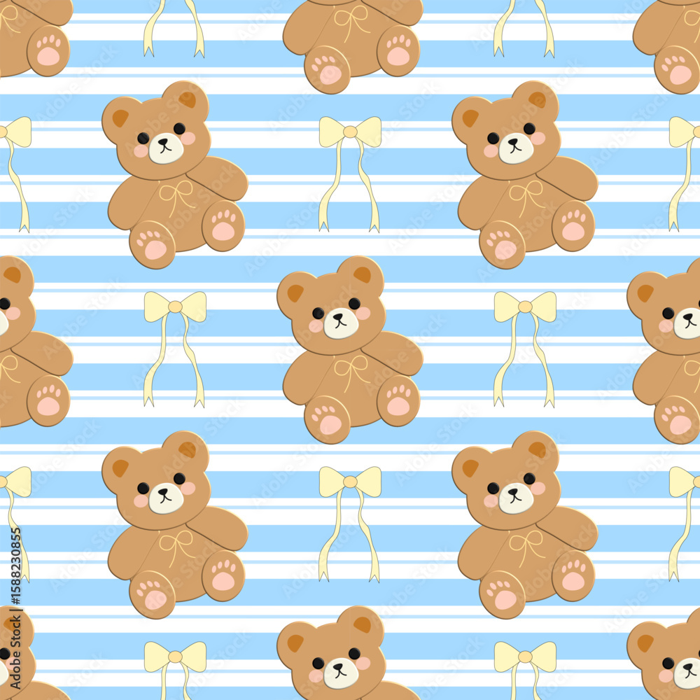 Fototapeta premium seamless background with teddy bears