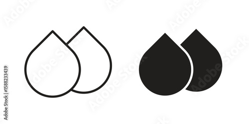 Water drop icon line style graphic design .editable vectors.
