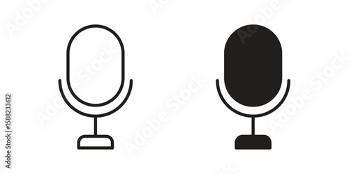 Voice recognition icon line style graphic design .editable vectors.