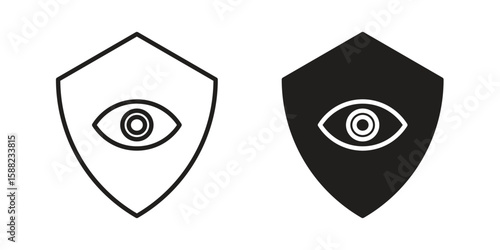 Vision insurance icon line style graphic design .editable vectors.
