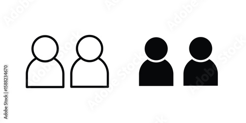 Twin icon line style graphic design .editable vectors.