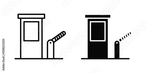 Toll road icon line style graphic design .editable vectors.