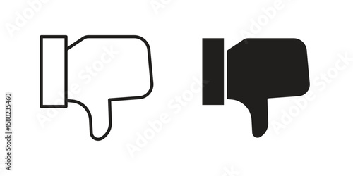 Thumb down icon line style graphic design .editable vectors.